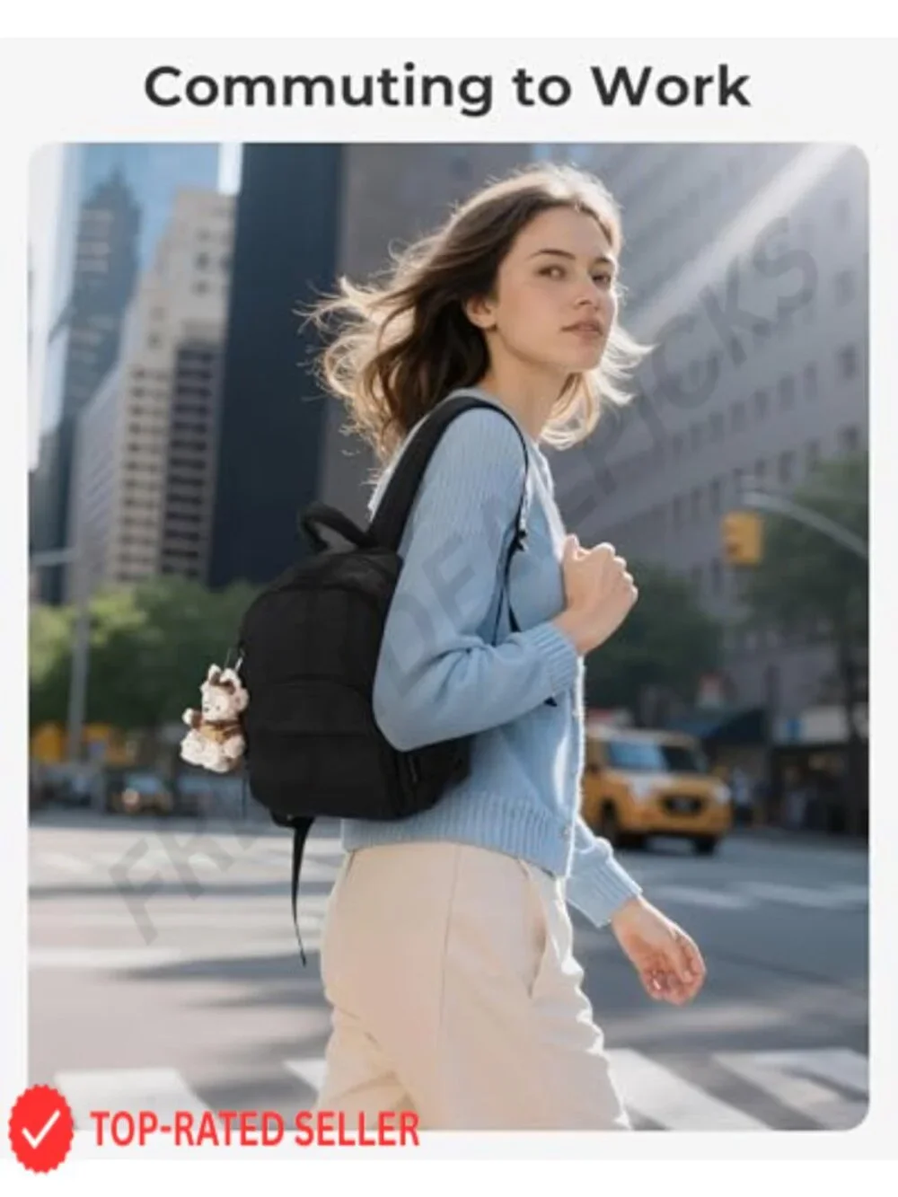 Quilted Mini Backpack Purse Women Lightweight Water Resistant Bookbag